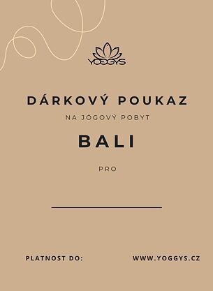 Dárkový voucher na pobyt s jógou na Bali